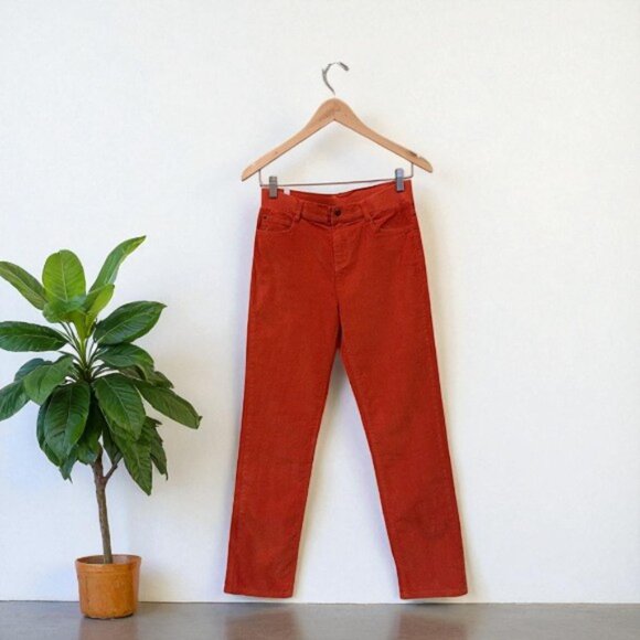 NWT Jacadi Corduroy Warm Cotton Casual Griffon Pants in Maple Orange - Picture 1 of 10